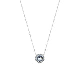 Collar bloom aguamarina y diamantes
