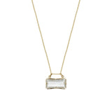 Collar aguamarina baguette y diamantes