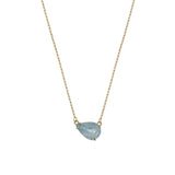 Collar gota aguamarina oro 14k