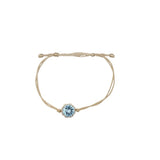 Pulsera hilo bloom topacio y diamantes