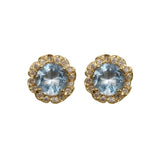 Aretes bloom Aguamarinas