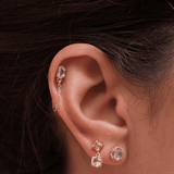 Aretes zafiros y cadena oro 14k