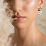 Aretes uvas de perlas