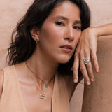 Dije esmeralda oro 14k