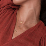 Aretes broquel granates oro 14k