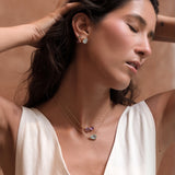 Aretes aguamarinas y cadena oro 14k