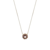 Collar bloom morganita y diamantes