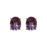 Aretes amatistas oro 14k