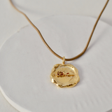 Collar piel dije sello