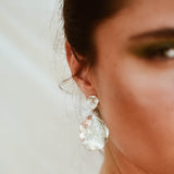 Aretes pétalos dobles