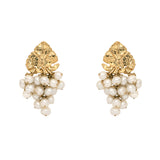 Aretes uvas de perlas