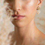 Aretes uvas de perlas