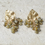 Aretes uvas de labradoritas