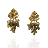 Aretes uvas de labradoritas