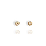 Aretes baby roses oro 14k