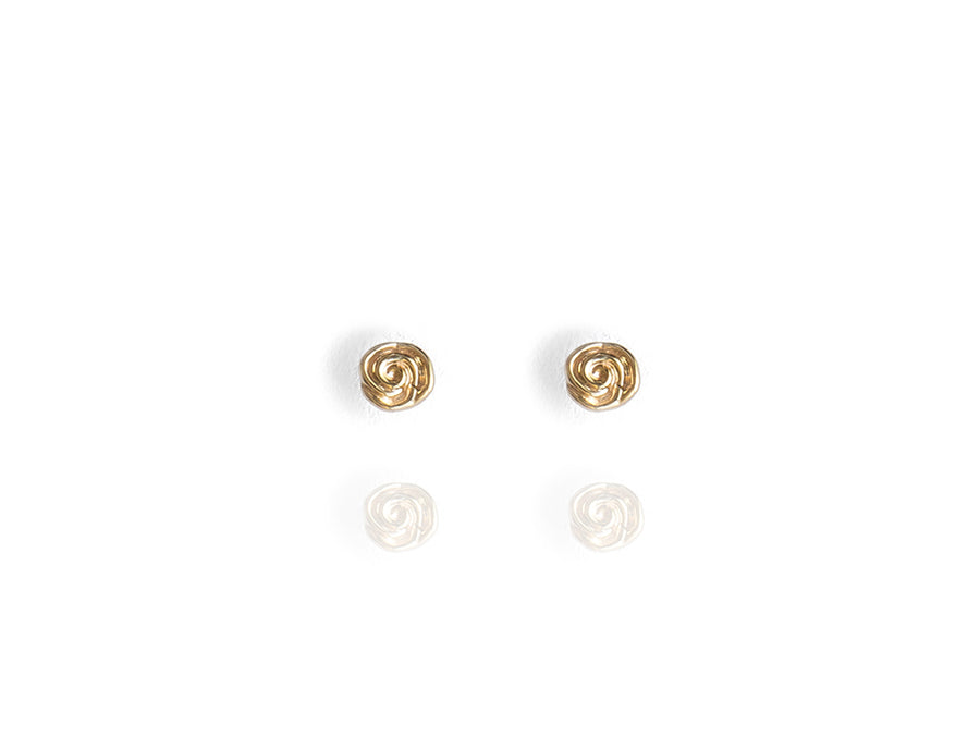 Aretes baby roses oro 14k